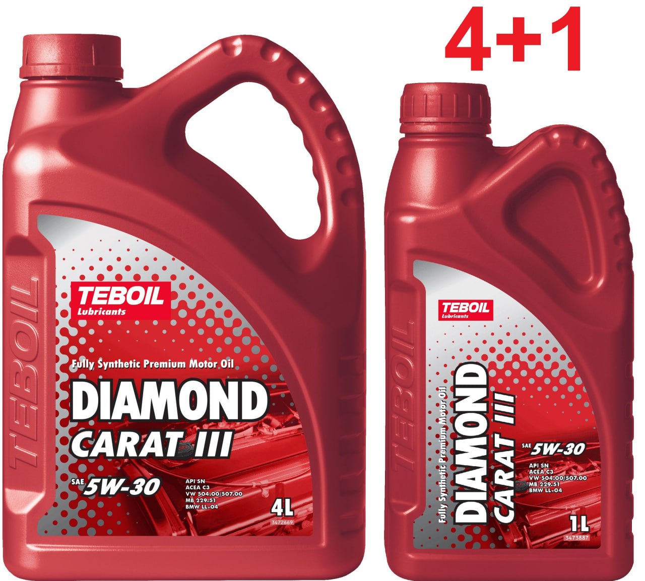 Масло мот. TEBOIL Diamond ECP C3 5/30 синт 4+1л (Финляндия)