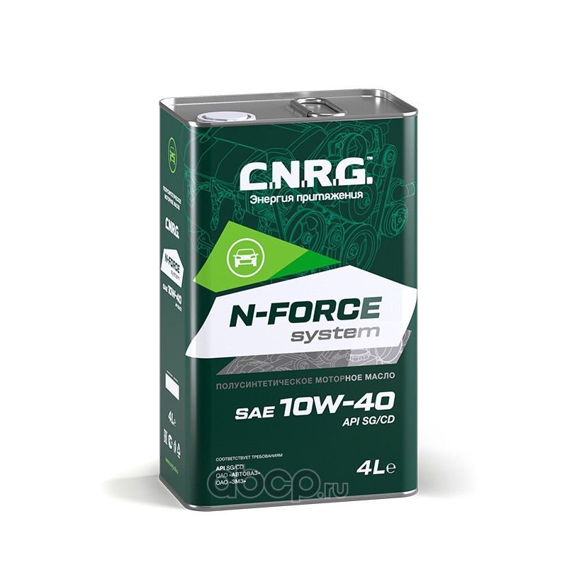 Масло мот. C.N.R.G N-FORCE System 10/40 SG/CD п/с 4л металл (Россия)