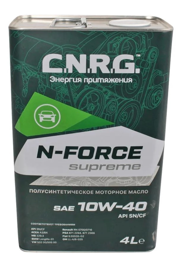 Масло мот. C.N.R.G N-FORCE 10/40 п/с 4л (Россия)