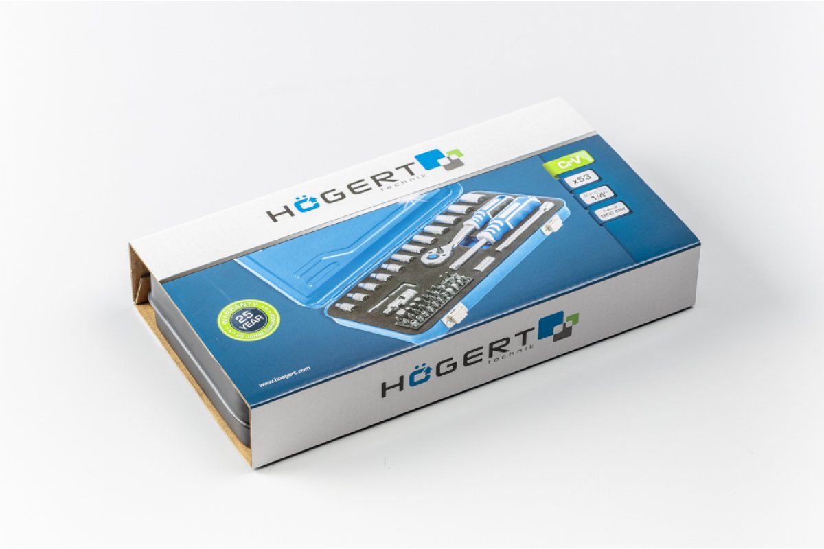 Набор инструмента HOEGERT 53пр. 1/4 (холдер) к-т HT1R485