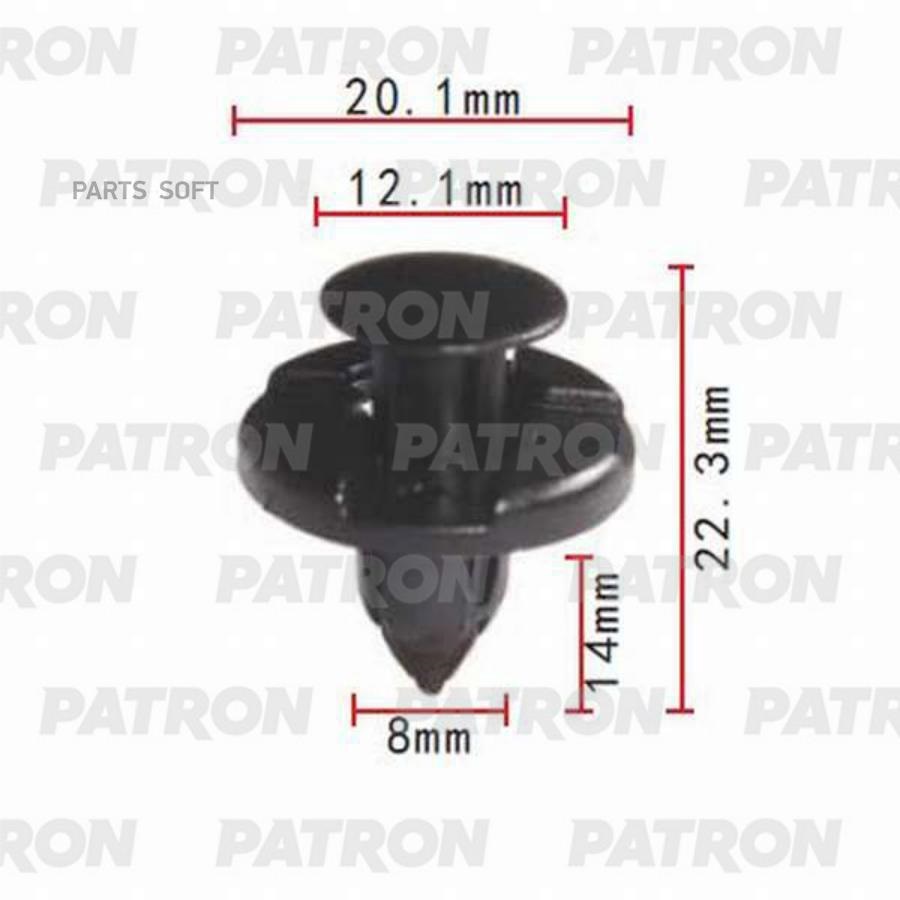 Клипса для иномарок PATRON (подкрылки) P37-0002A