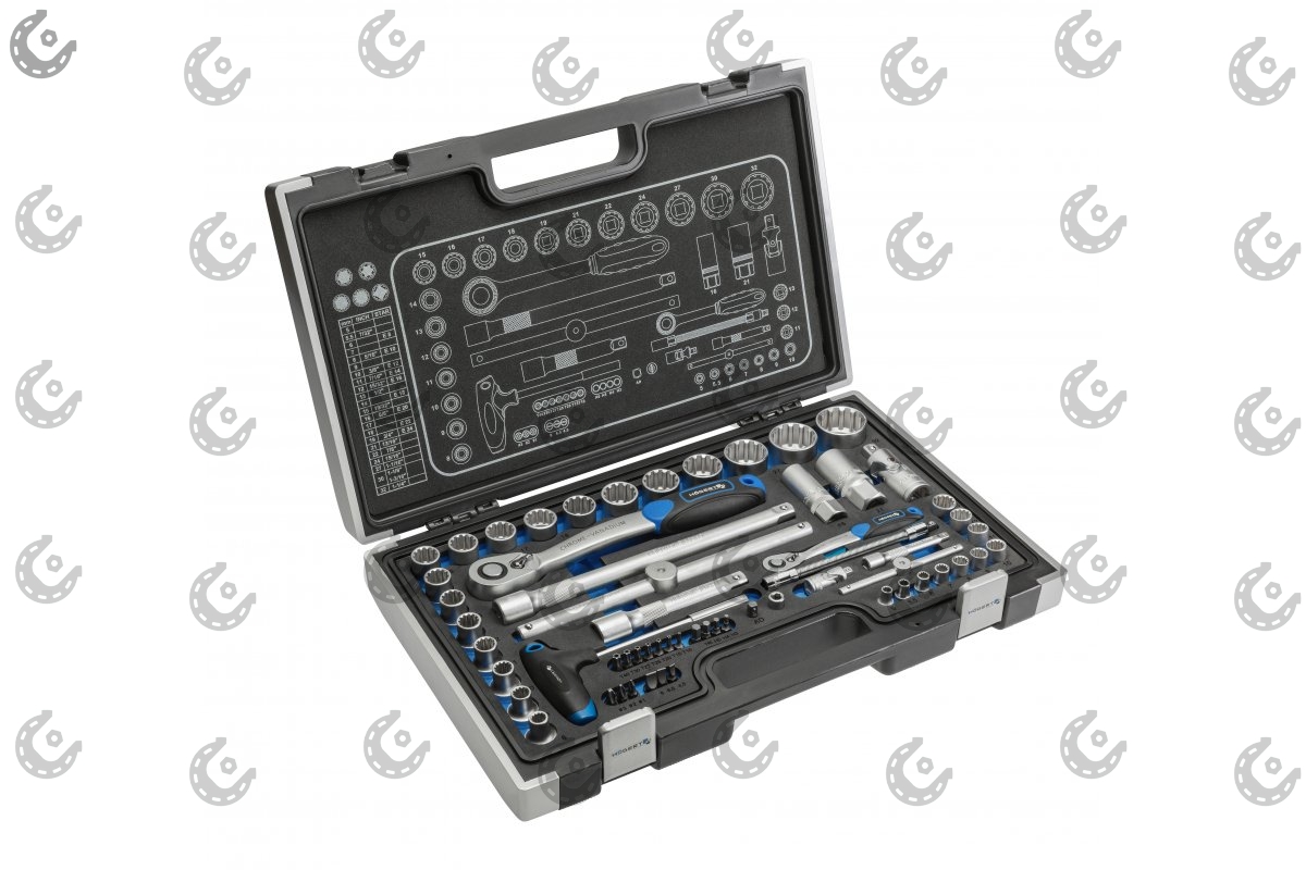 Набор инструмента HOEGERT 60пр. 1/2+1/4 (холдер) к-т HT1R470