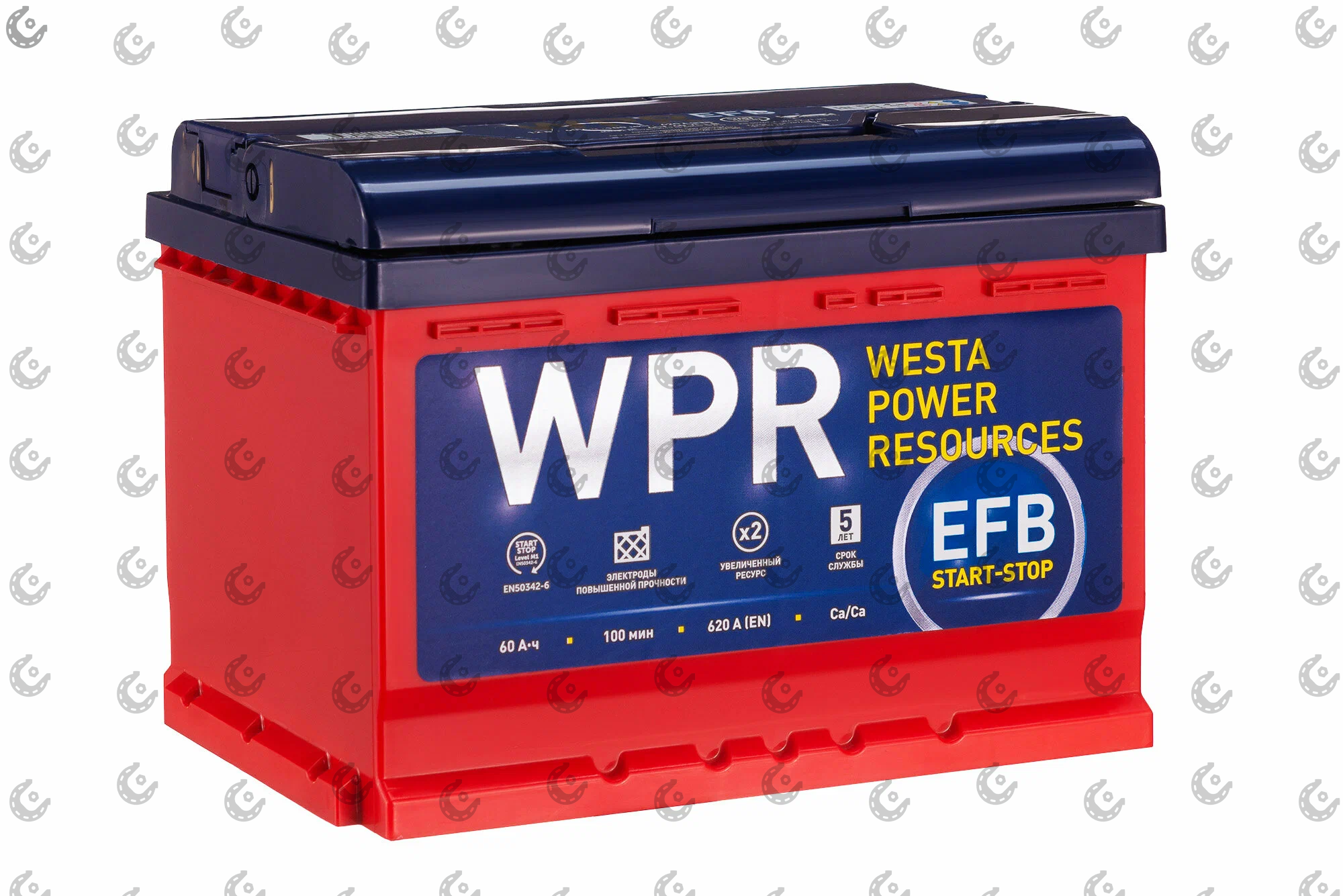 АКБ 60Ач пр. +/- низкий WPR EFB LB 620А (Россия) 242х175х175