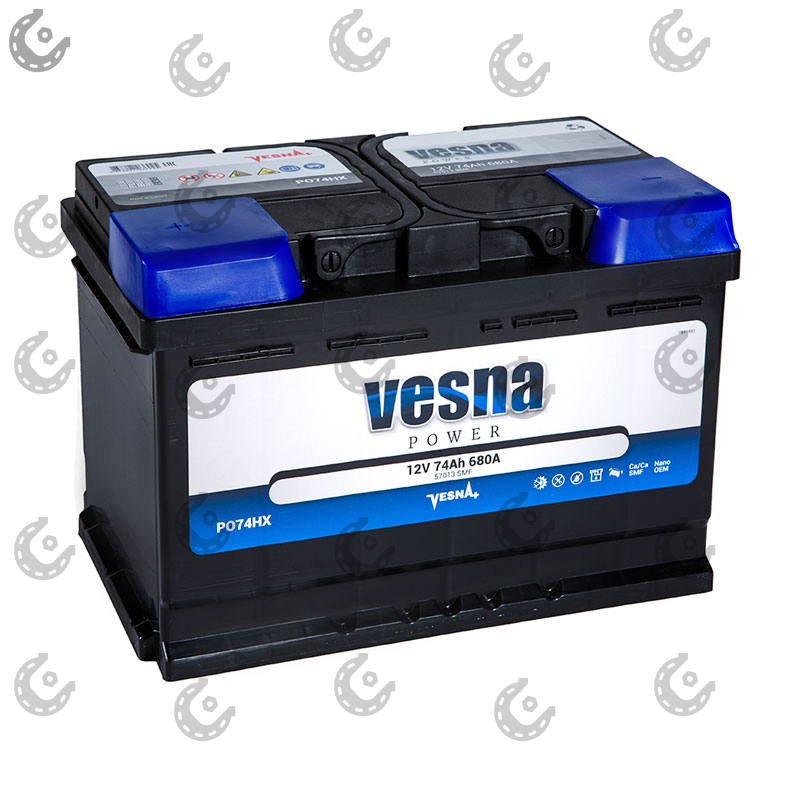 АКБ 74Ач пр. +/- VESNA Power 680А (Словения) 278х175х190