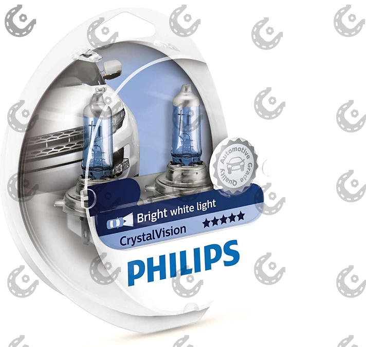 Лампочка H4 PHILIPS 12V 60/55W Cristal 4300k (к-т2шт+W5W)