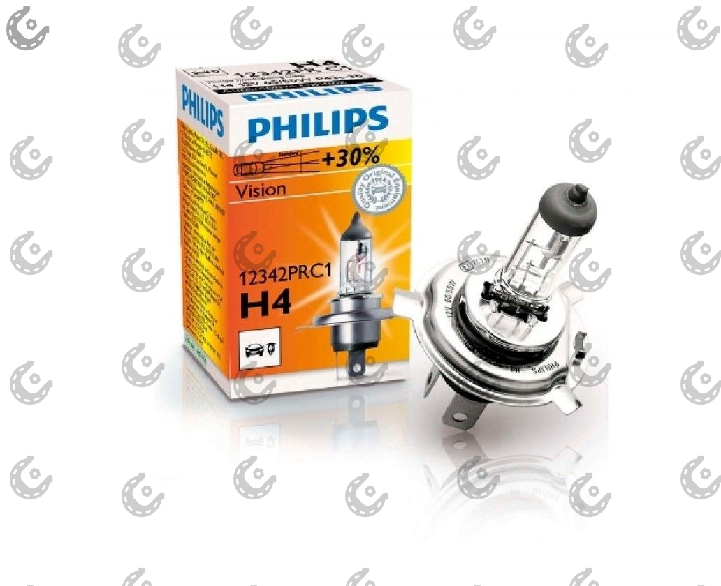 Лампочка H4 PHILIPS 12V 60/55W Premium+30 Vision оригинал