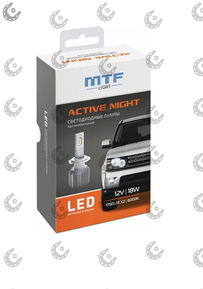 Лампочка H11;H8 LED MTF ACTIVE NIGHT 1750Lm 6000K 18W к-т гарант. 1мес