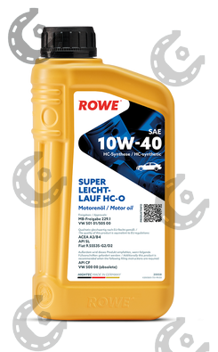Масло мот. ROWE HIGHTEC SUPER LEICHTLAUF 10/40 HC-O синт 1л