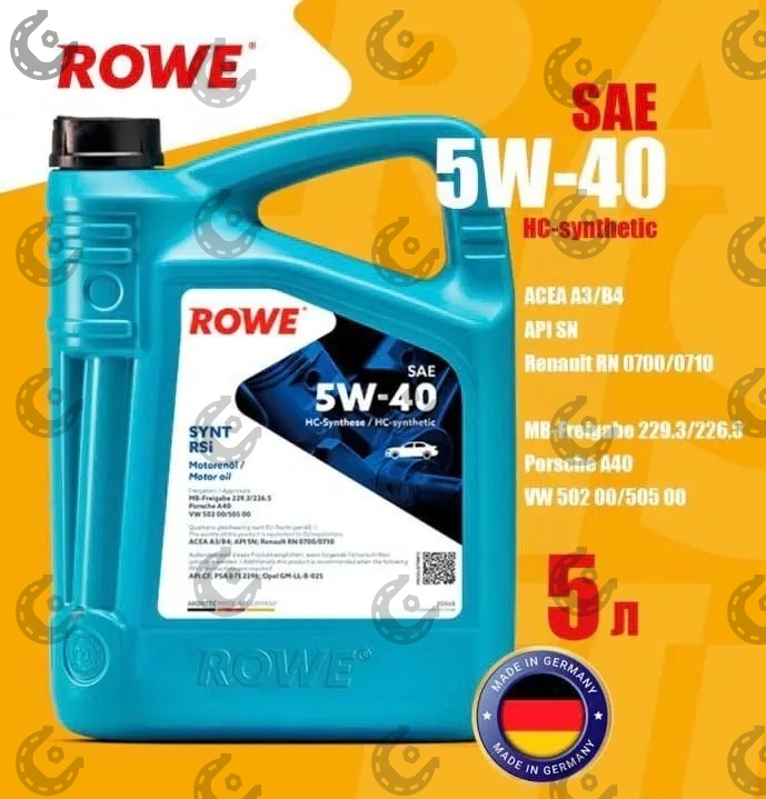 Масло мот. ROWE HIGHTEC SYNT RSi 5/40 синт 5л (Германия)