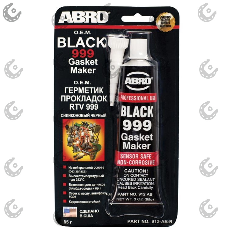 Герметик силиконовый ABRO 999 черный (формирователь) 85гр 912-AB-R