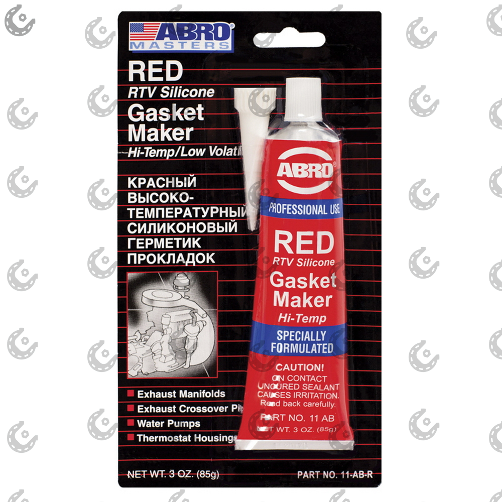 Герметик силиконовый ABRO красный 85гр 11-AB-R