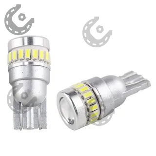 Лампочка-светодиод W5W 12-24V SMD-3014+1SMD 3030 мет.корп. белый 19-диодов