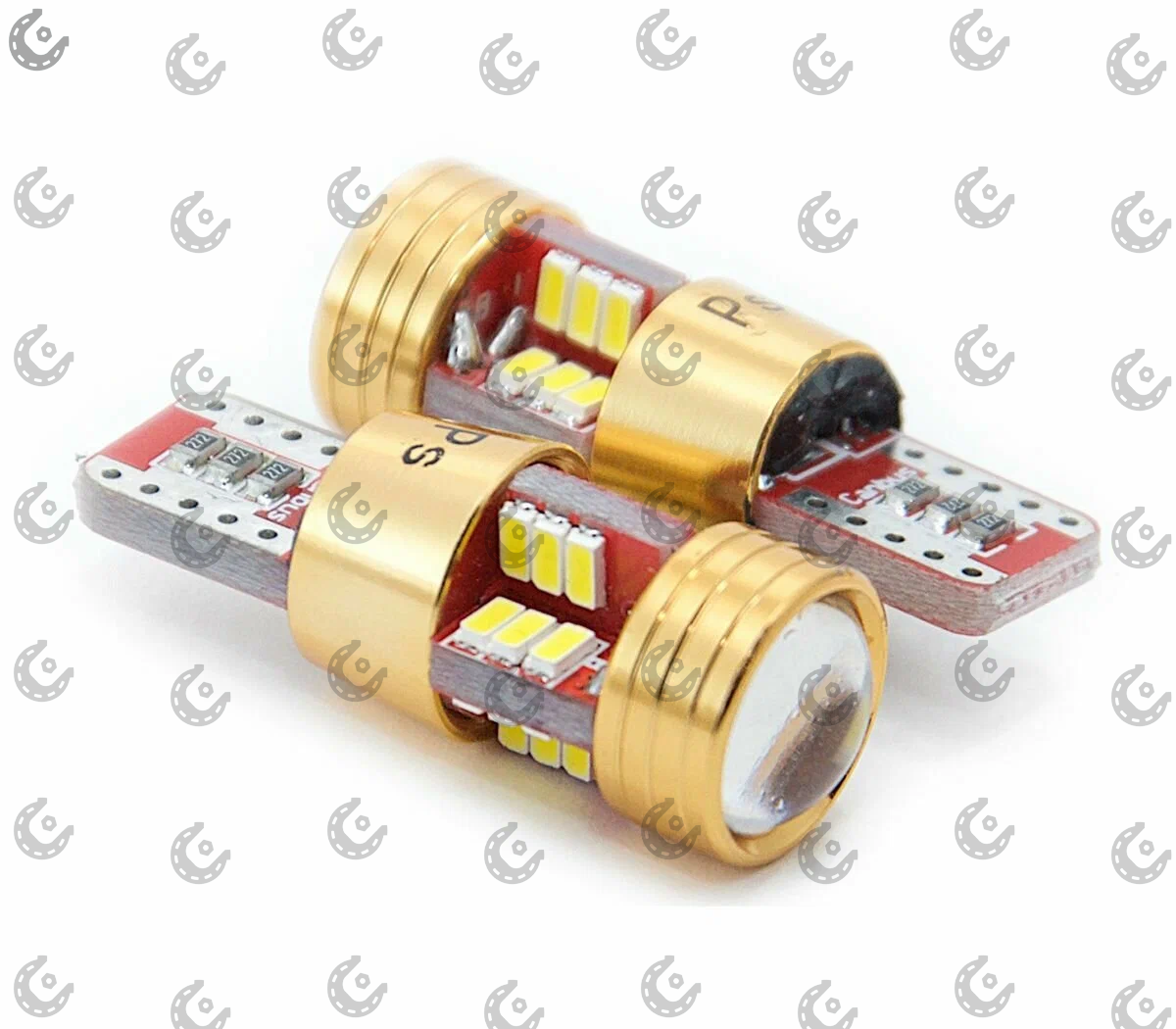 Лампочка-светодиод W5W 12V SMD-3014+линза белый 27-диодов с обманкой