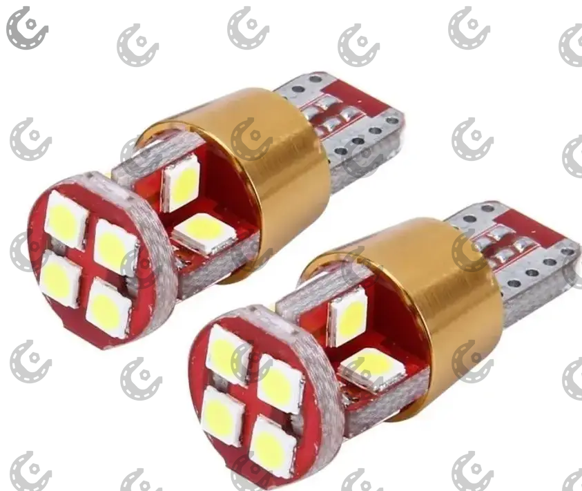 Лампочка-светодиод W5W 12V SMD-3030 белый 12 диодов с обманкой