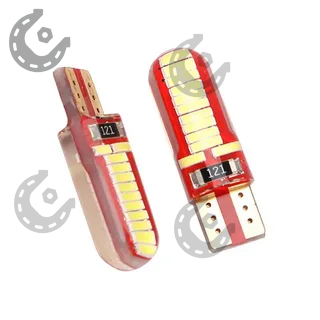 Лампочка-светодиод W5W 12V SMD-7014 белый 24-диода силикон