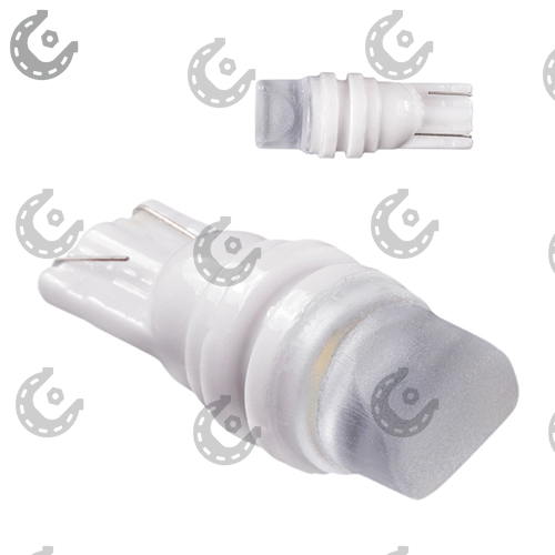 Лампочка-светодиод W5W 12V керамика (линза) белый (конус)