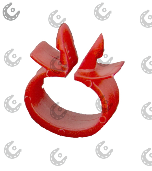 Клипса (скоба) прводки красная *15мм