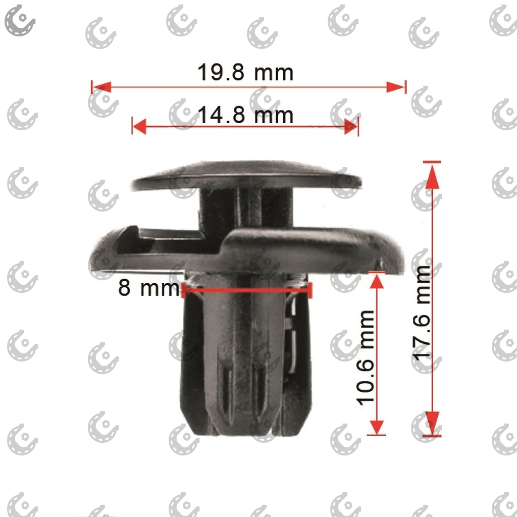 Клипса для иномарок (11704) капота, решетки Toyota;Lexus