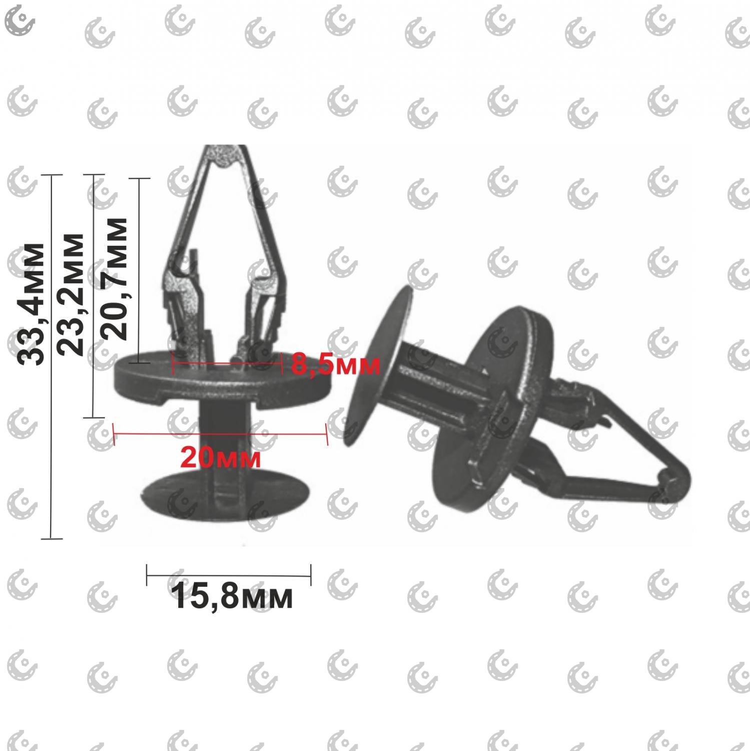 Клипса для иномарок (13007) подкрылок Chevrolet;Daewoo;Opel