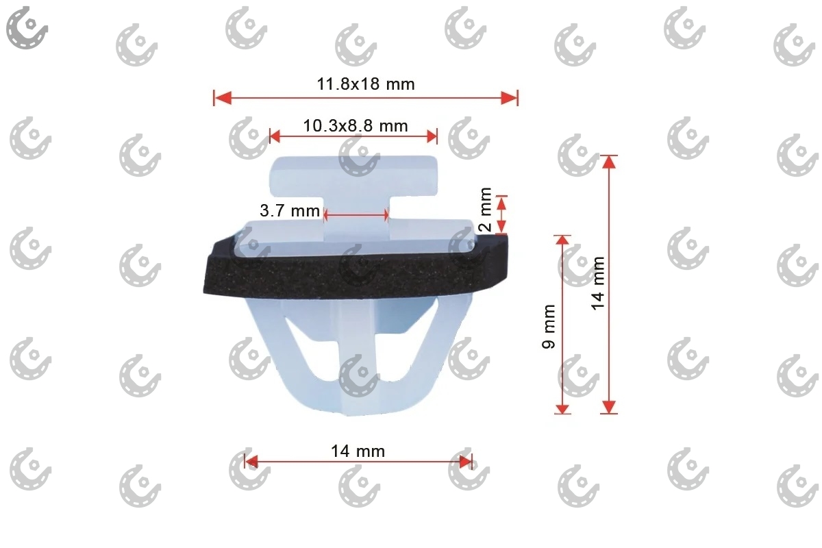 Клипса для иномарок (внутренней отделки) HYUNDAI/KIA 877562E000