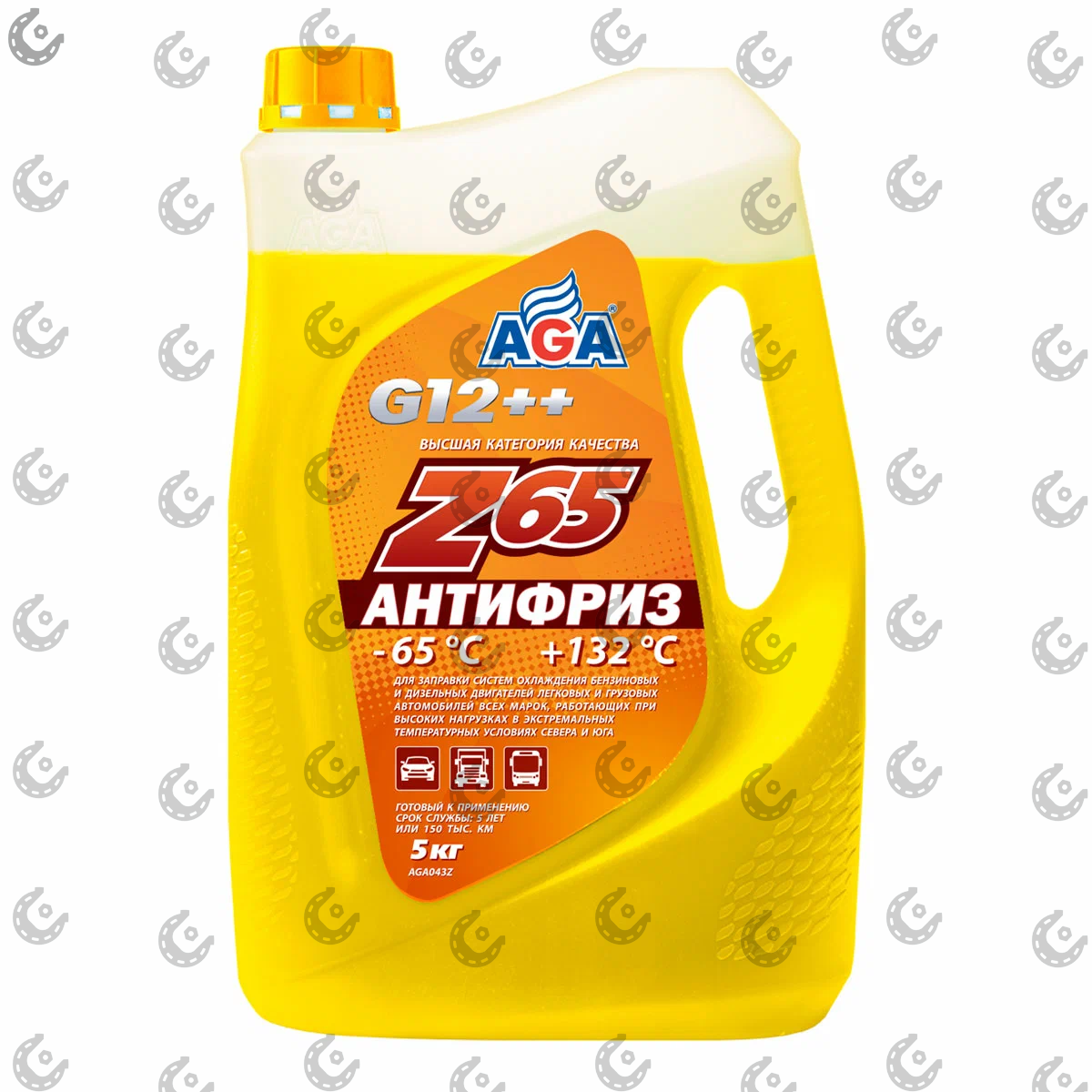 Антифриз AGA Z65 G12++ желтый 5кг