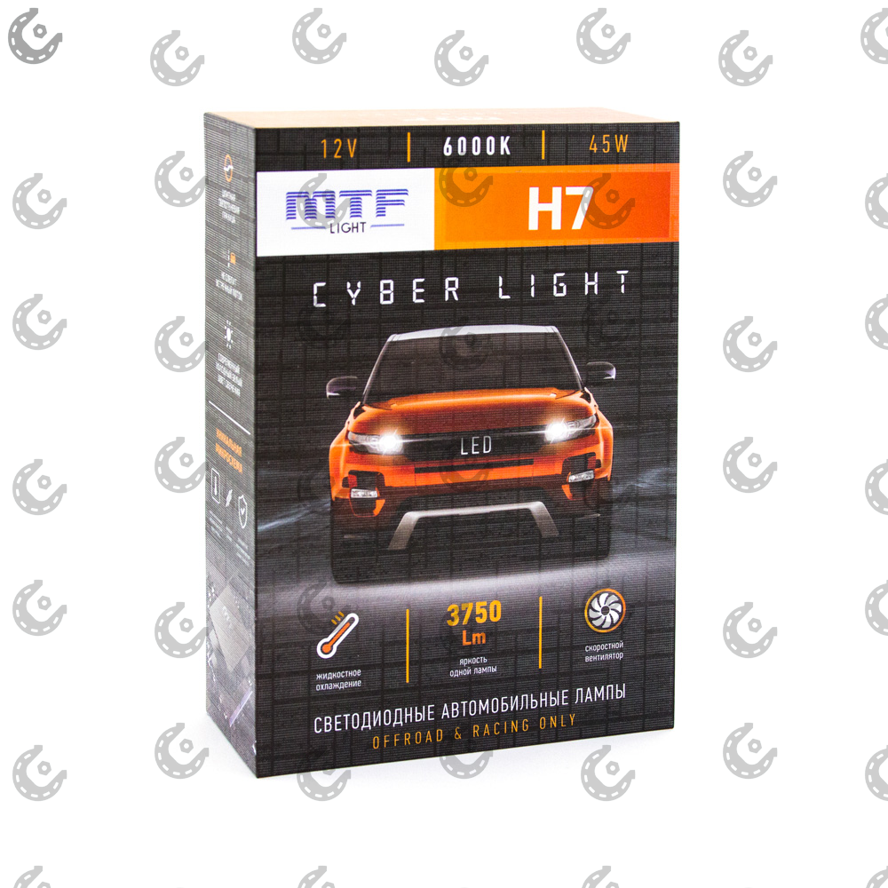 Лампочка H7 LED MTF CYBER LIGHT 3750Lm 6000K 43W кулер к-т гарант. 1мес